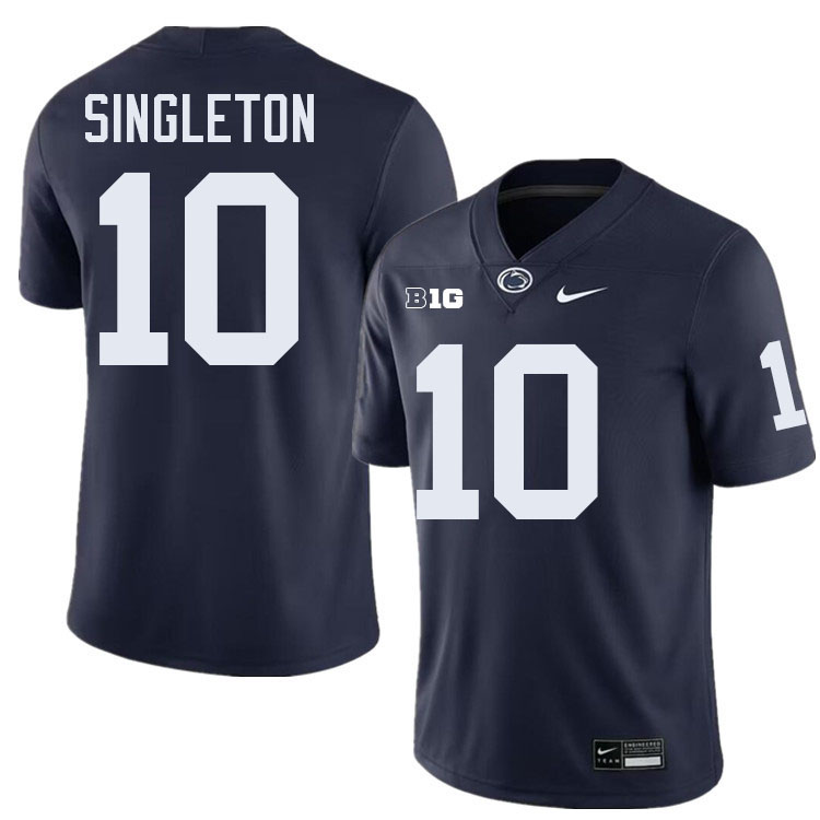 Nicholas Singleton Penn State Jersey,PSU Nittany Lions #10 Nicholas Singleton Football Uniforms-Navy